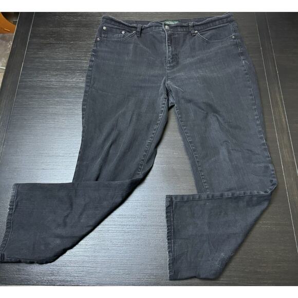 Lauren Ralph Lauren Jeans Woman’s Size 16 Black Jeans 28” Inseam - Picture 1 of 6